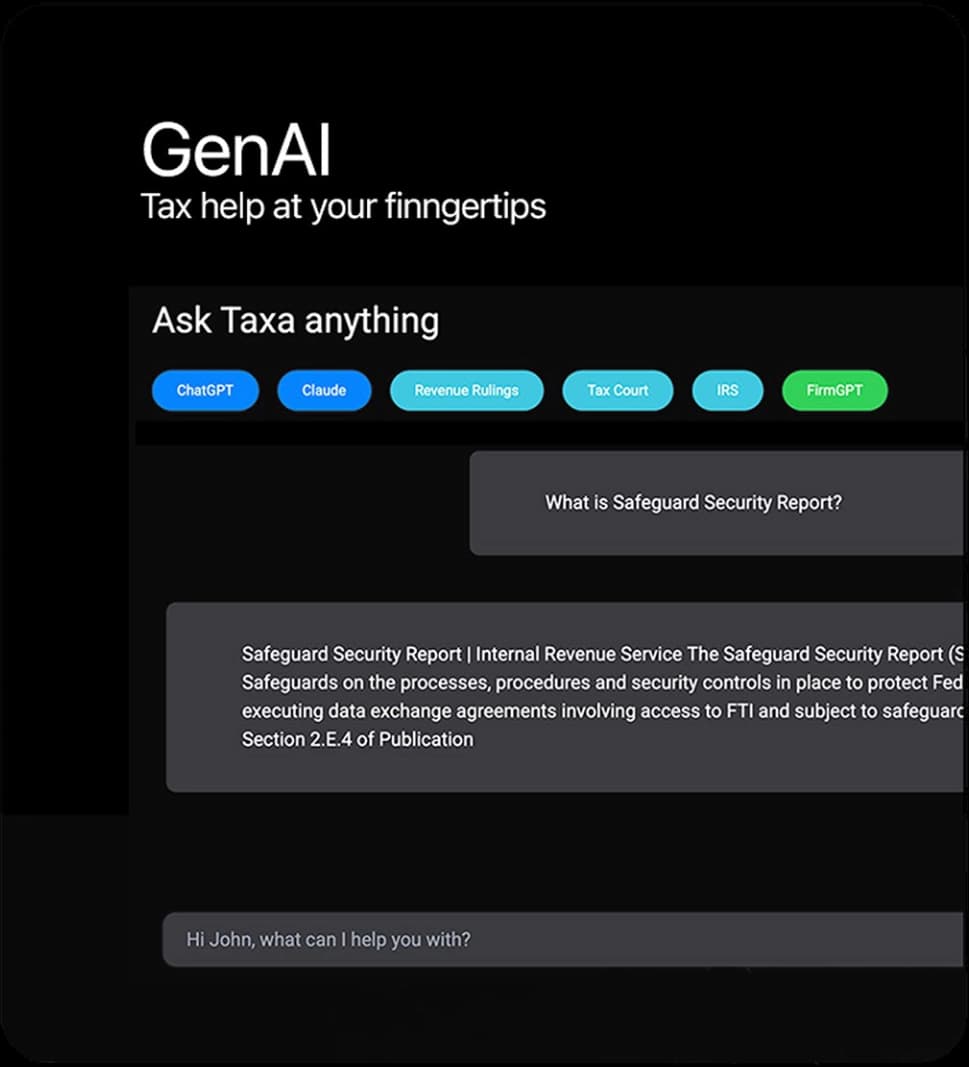 Taxa AI governed workflow showing chat interface with human approval controls