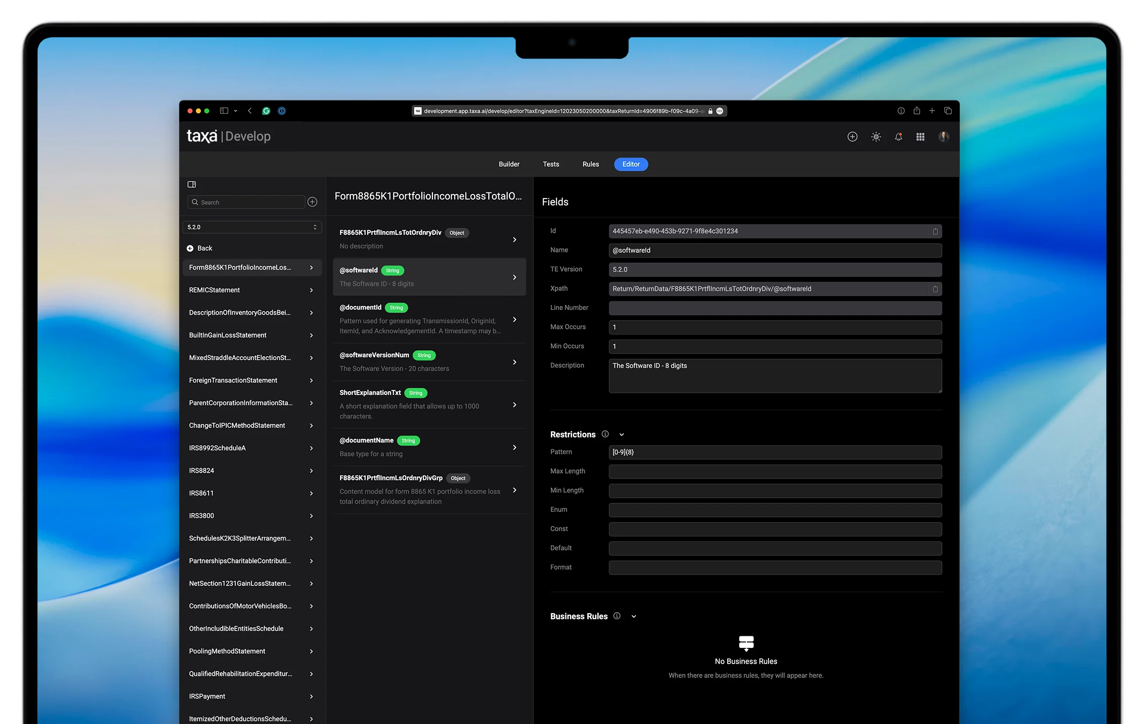 Taxa enterprise tax platform showing AI-powered compliance dashboard